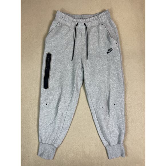 Nike Pants Womens S Gray Sportswear Tech Fleece‎ Tapered Jogger Sweat Athletic - Picture 1 of 12
